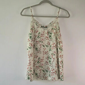 HIPPIE CHIC Camisole Tank Top Floral Adjustable Straps Small Bohemian Cottage